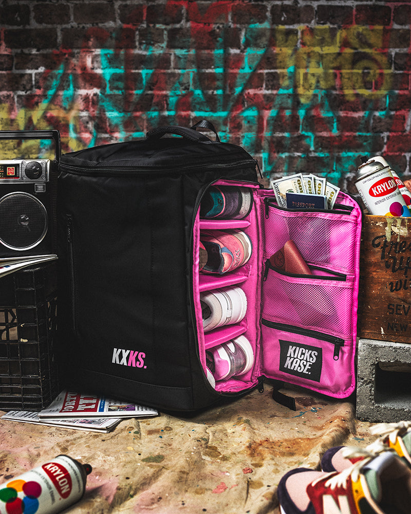 Sneaker Backpack (Black/Pink)