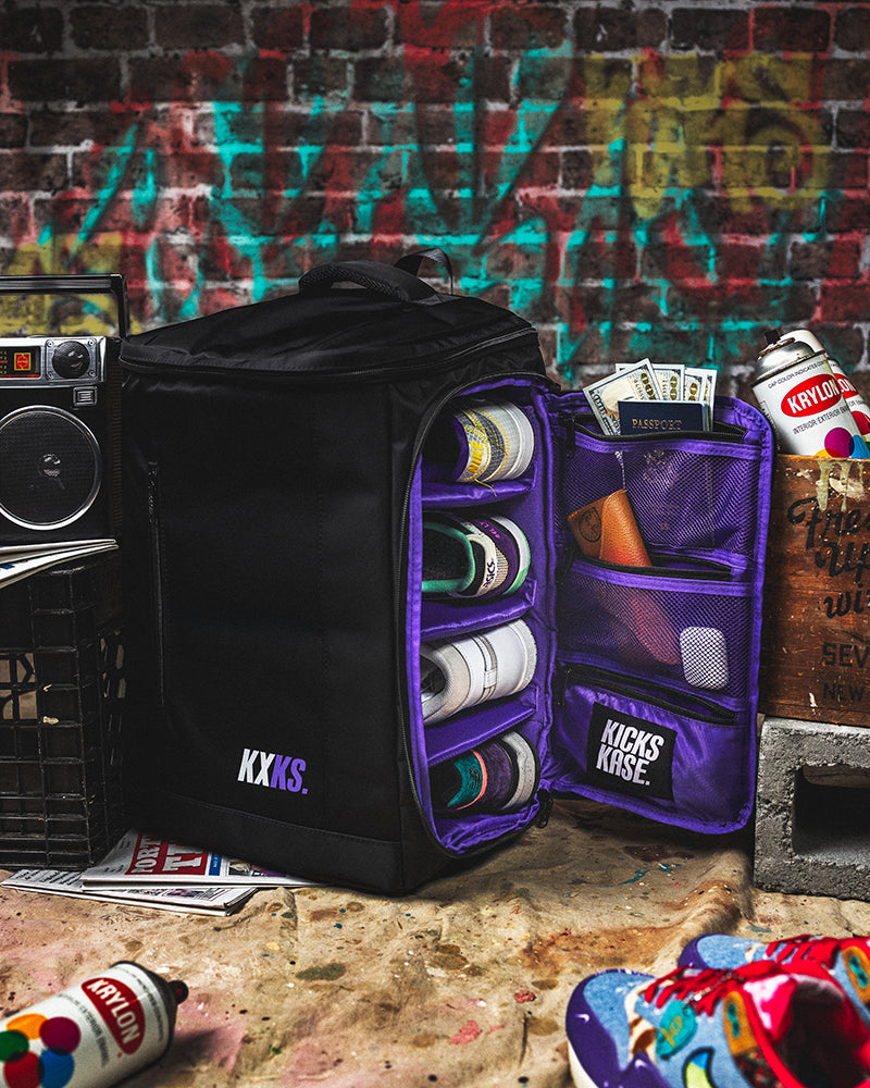 Sneaker Backpack (Black/Purple)